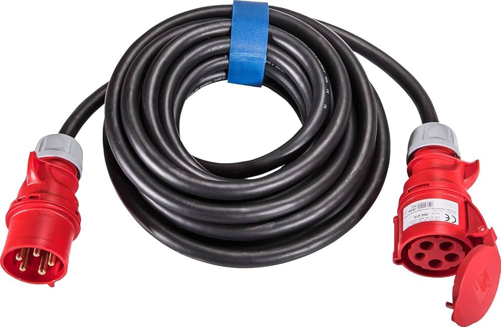 Câble d'alimentation électrique 16 A - 400 V (20 m) 33 123.03 Elektrische voedingskabel 16A 400v 20m 1