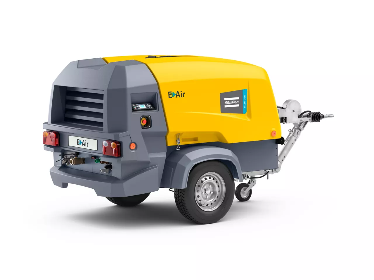 Compresseur électrique mobile 9,7-13,2 m³ 5-13 bar 16 195.03 Atlas Copco E Air H450 VSD Mobiele Elektrische Compressor 97 132 m min