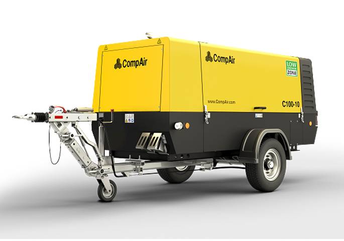 CompAir C100 10 Mobiele Compressor 10 m&sup3;min 1