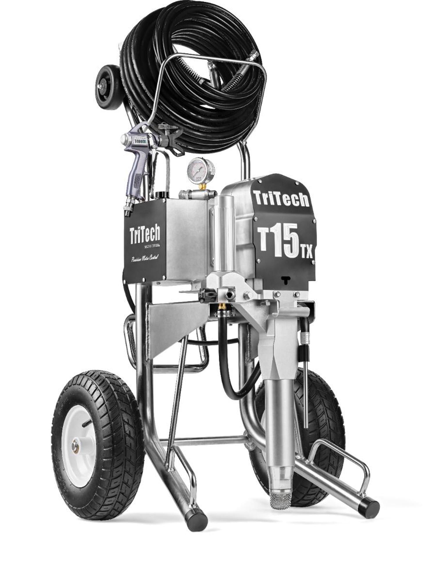 Pompe à piston TriTech T15TX montée sur un châssis surélevé 25 TriTech T15TX pistonpomp op een hoog onderstel