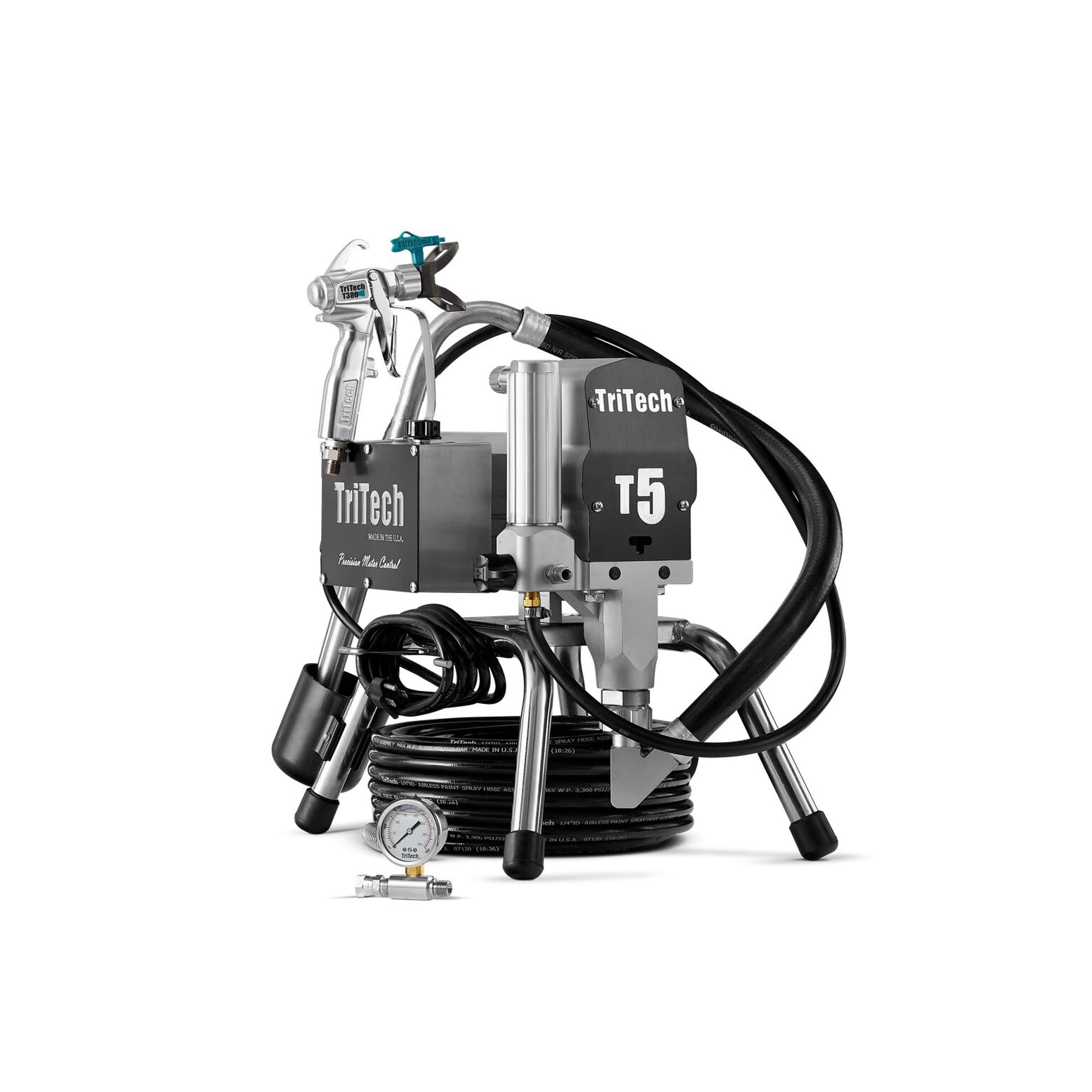 Pompe à piston TriTech T5 montée sur un châssis bas 16 TriTech T5 pistonpomp op een laag onderstel