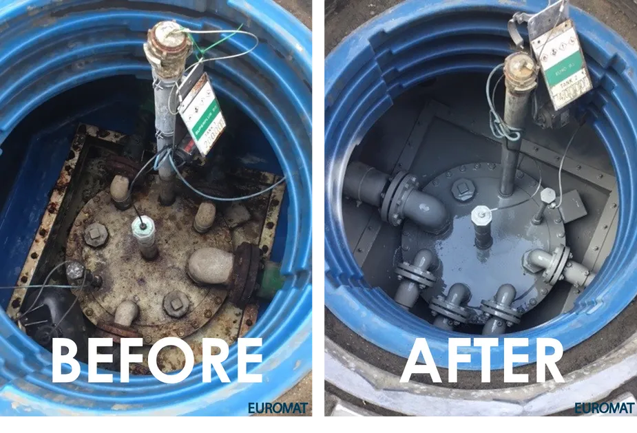 Que faire lors de la rénovation et du nettoyage des chambres et des regards des stations-service ? 11 renovatie en schoonmaak van kamers en mangaten van benzinestations2